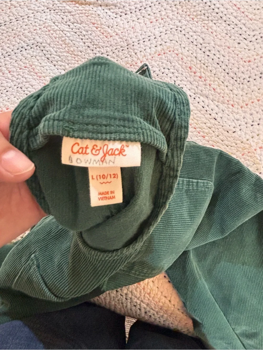 Cat & Jack Forest Green Corduroy Overalls